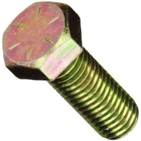 Newport Fasteners Grade 8, 1/4"-20 Hex Head Cap Screw, Zinc Yellow Steel, 3/8 in L, 100 PK 989426-100